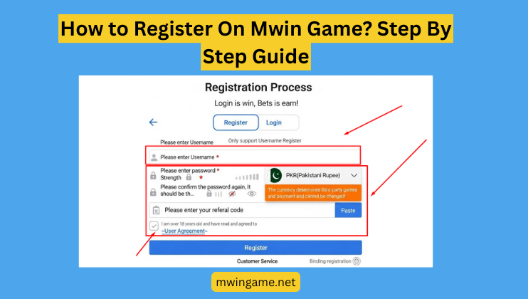 Register on Mwin Game